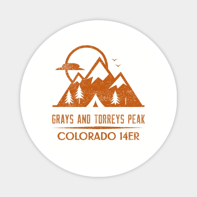 GRAYS AND TORREYS PEAK COLORADO 14ER Magnet by Cult Classics